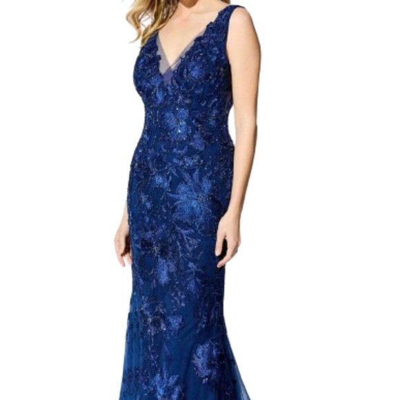 NWT Ivonne D ID901 Lace Applique Prom Dress Garnet Size 10 - Picture 1 of 9